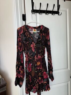 Farm Rio Black River Creature Mini Dress